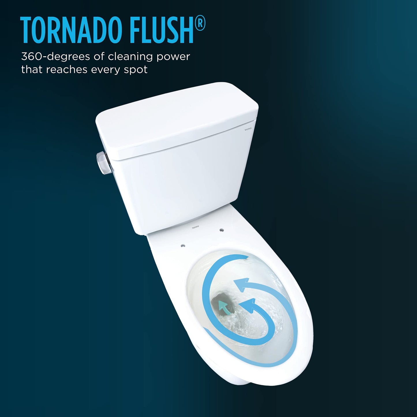 TOTO Elongated 1.28 GPF Toilet with Tornado Flush