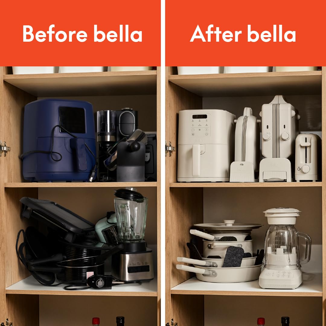 8-Piece BELLA Nonstick Cookware Set with Glass Lids