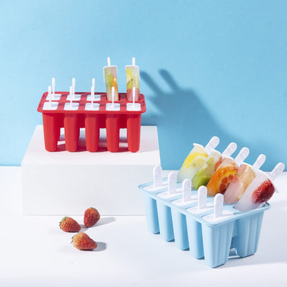 Silicone Popsicle Molds 10-Cavity Easy Release