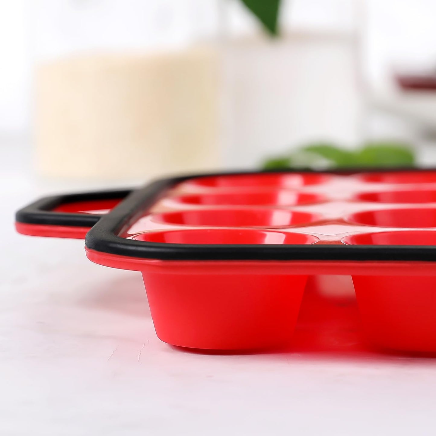 Mini Muffin Pan 24-Cup Silicone Bakeware Set