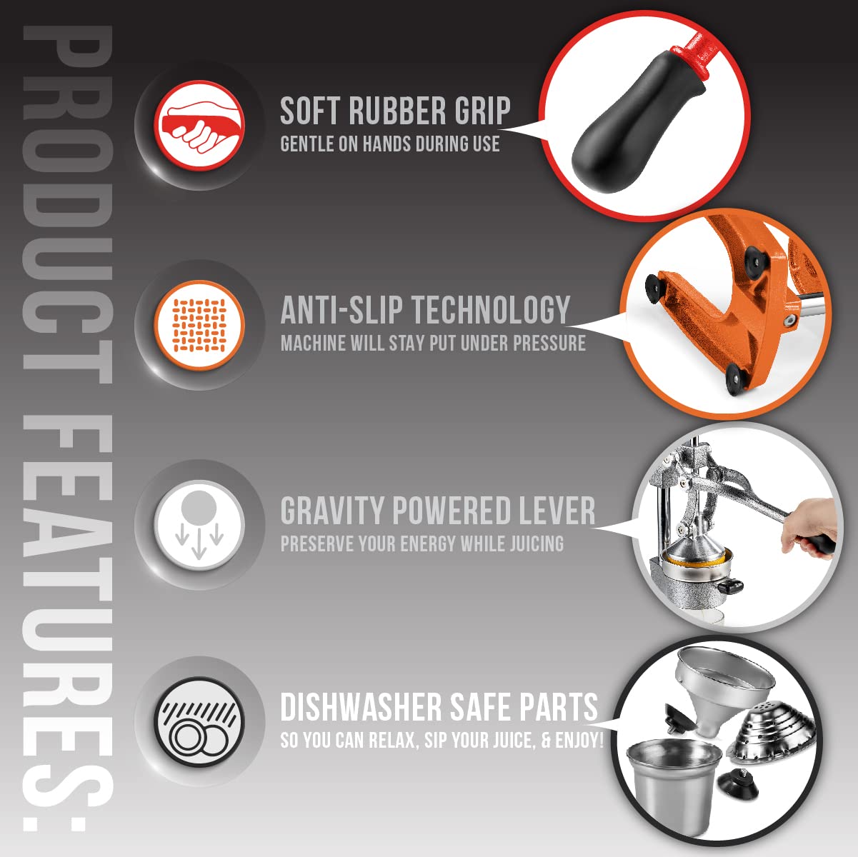 Eurolux Extra-Large Manual Citrus Juicer