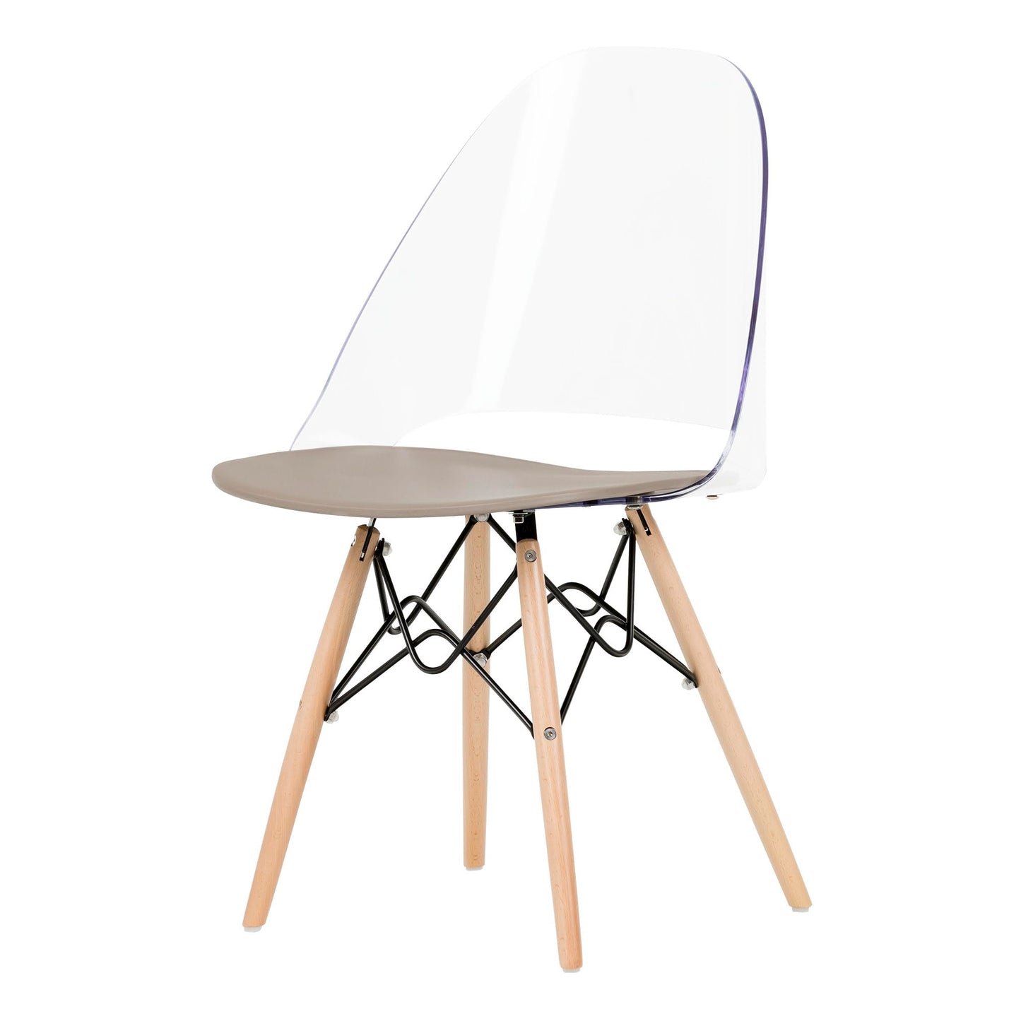 South Shore Eiffel Style Chair, Gray Wood