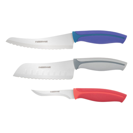 Farberware 3-Piece Utility Knife Set, Multicolor
