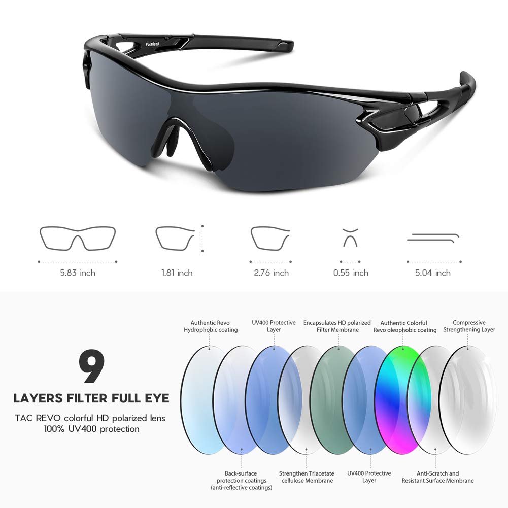 Polarized Sports Sunglasses for Men and Women