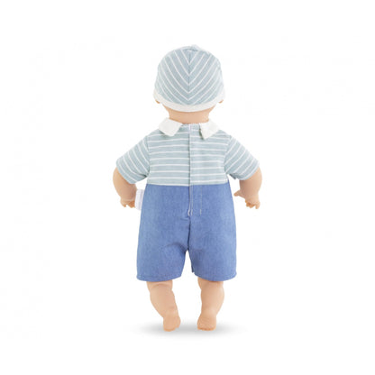 Corolle Bébé Calin Mael Boy Baby Doll - 12" Soft Body Doll with Blue Outfit, Sleeping Eyes That Open and Close, Vanilla Scented, Mon Premier Poupon Collection for Ages 18 Months and up