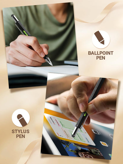 Multitool Pen Stocking Stuffer - Christmas Gift for Men, Dad, Husband, Teens - Unique Cool Gadget for Engineers, Woodworkers, Carpenters