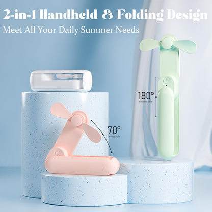 Portable Mini Handheld Fan, USB Rechargeable