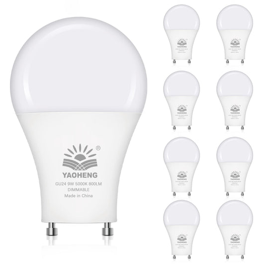 8-Pack GU24 Dimmable LED Light Bulbs