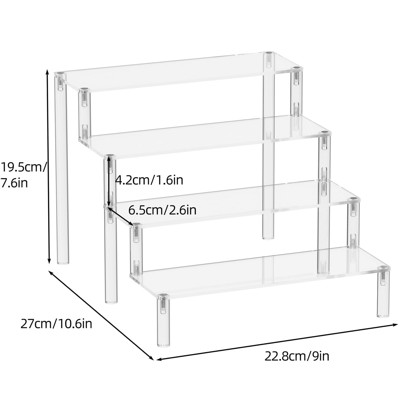 Acrylic Display Risers for Perfumes and Desserts