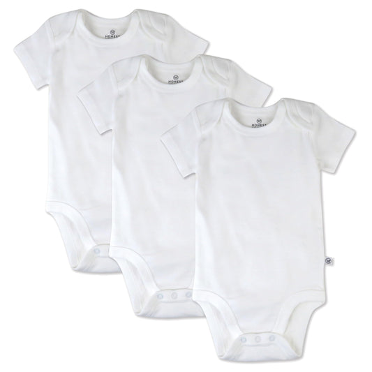 3-Pack HonestBaby Organic Cotton Bodysuits for Infants