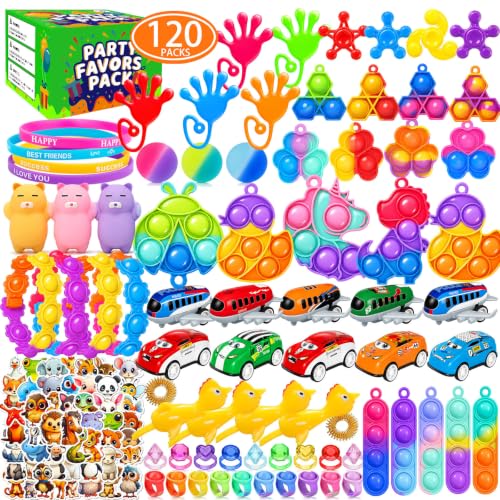 120 Pack Kids Fidget Toys Bulk Party Favors