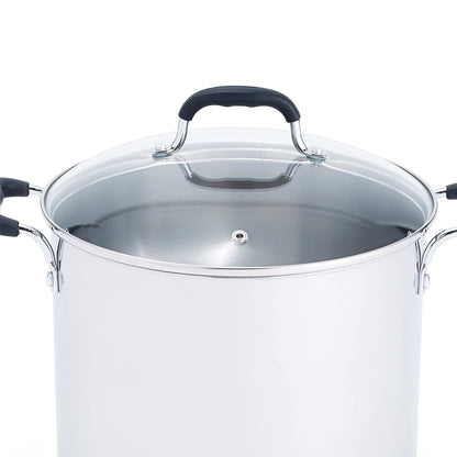 T-fal Specialty Stainless Steel Stockpot 12 Quart Oven Safe 350F Pots and Pans, Cookware Silver