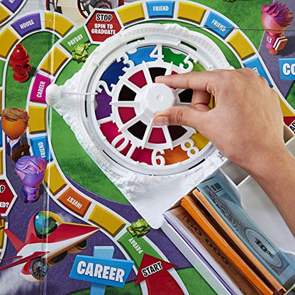 Hasbro Gaming The Game of Life Game, Family Board Game for 2-4 Players, Indoor Game for Kids Ages 8 and Up, Pegs Come in 6 Colors