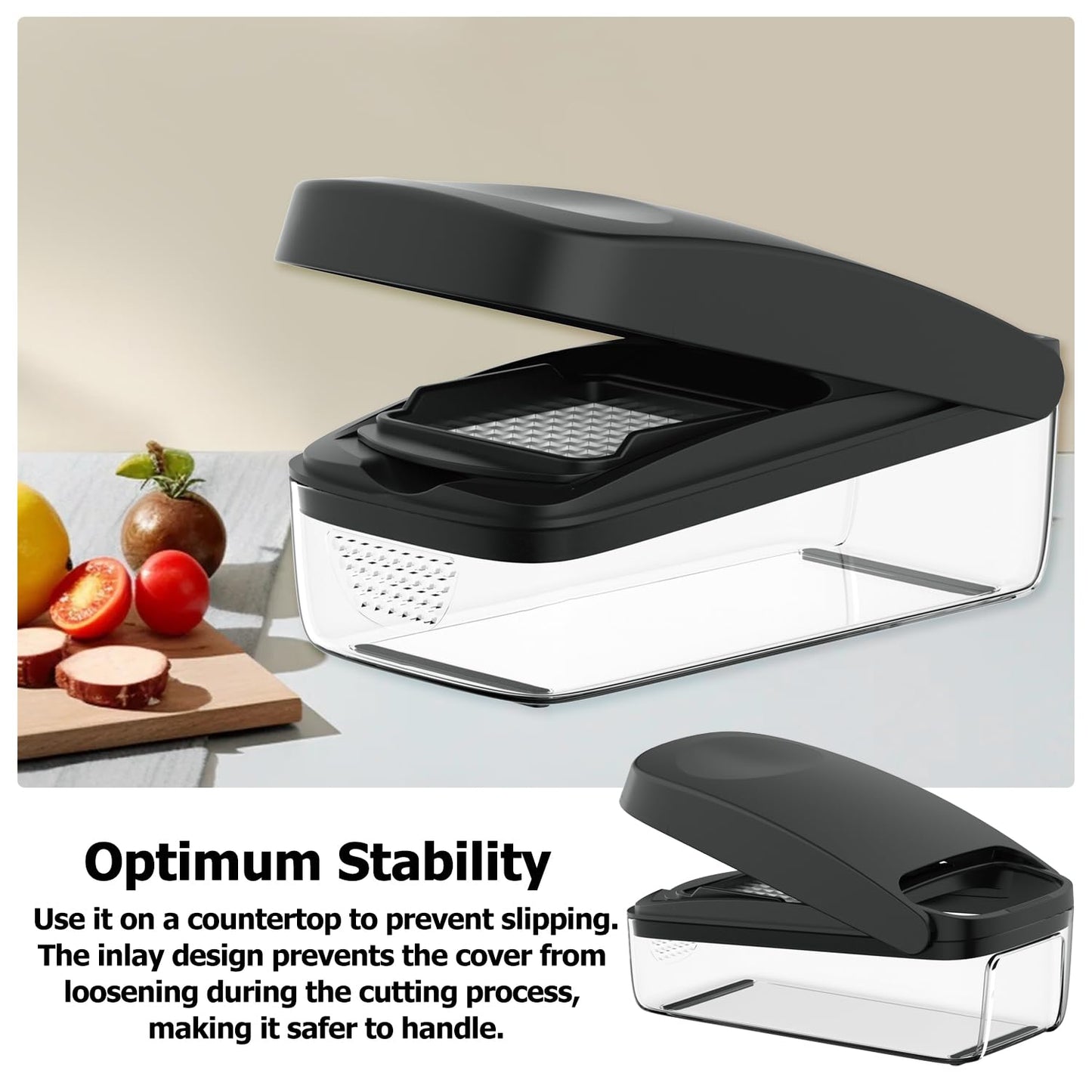 KITIDEA Vegetable Chopper with Container and Dicer