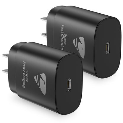 25W USB C Charger 2-Pack for Galaxy Phones
