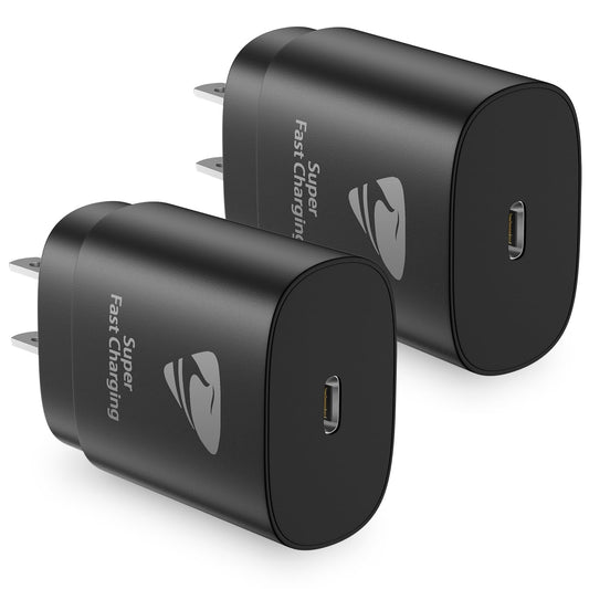 25W USB C Charger 2-Pack for Galaxy Phones