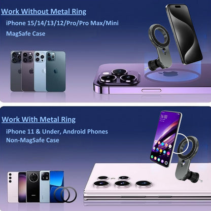 DYT for iPhone Magsafe car Mount【20 Super Magnets】 Magnetic Phone Holder for Car【360° Rotation】 Hands Free Car Phone Holder Mount Fit iPhone 15 14 13 12 Pro Max Plus Mini, Samsung & All Phones