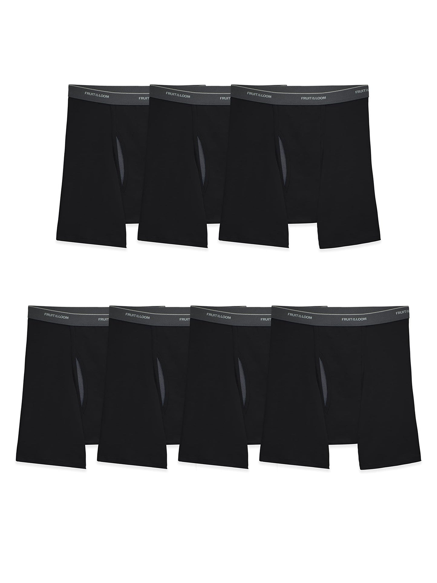 Fruit Of The Loom Mens Coolzone Briefs, Moisture Wicking & Breathable, Assorted Color Multipacks Boxer, 7 Pack - Black, Small US