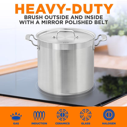 NutriChef 20 Quart Heavy-Duty Stockpot For Cooking