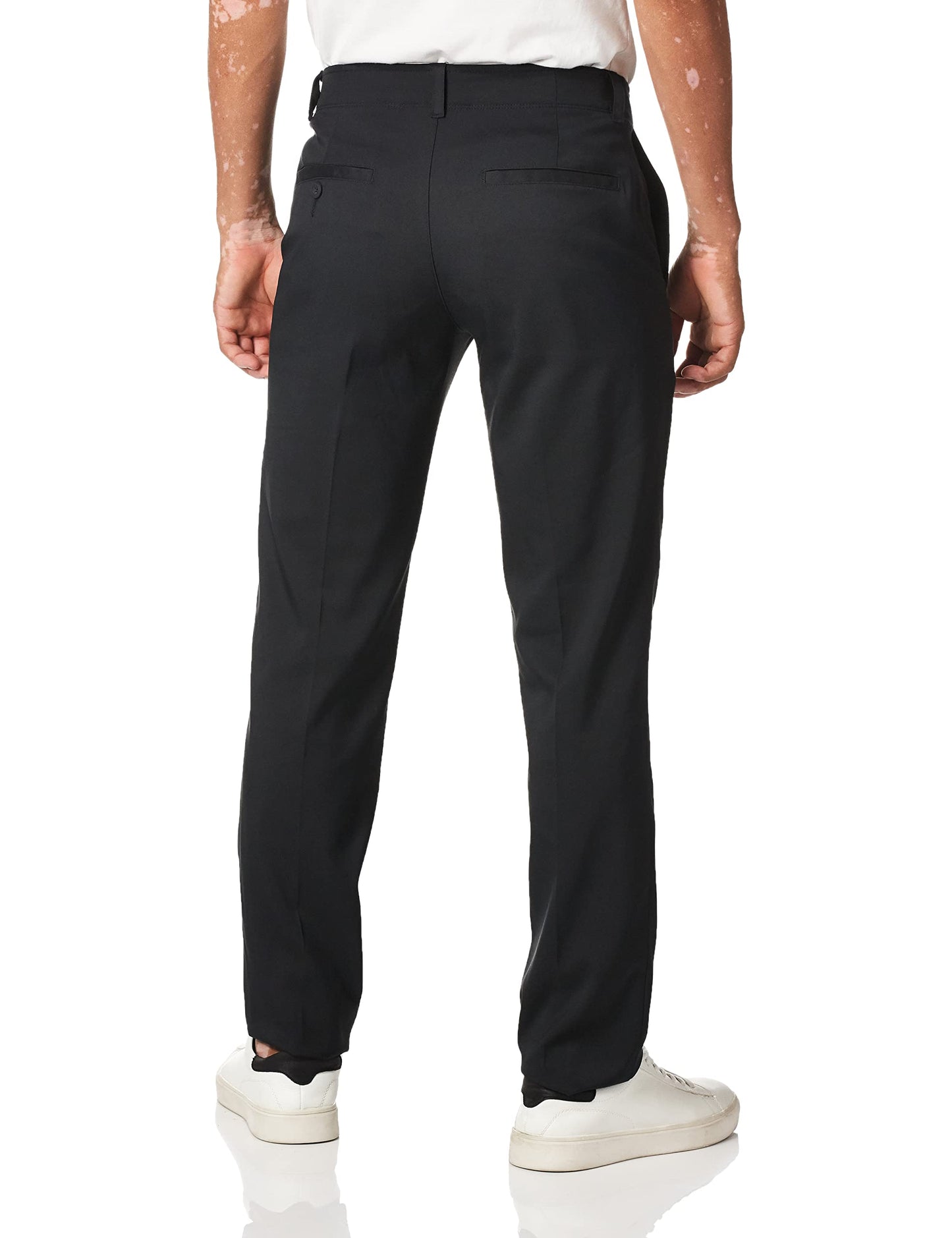 PGA Tour Men's Flat Front Active Waistband Golf Pant With A Classic Fit, Moisture-Wicking And Sun Protection (Sizes 30 - 54), Caviar, 34W x 29L