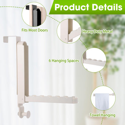 Over The Door Drying Rack for Laundry Storage