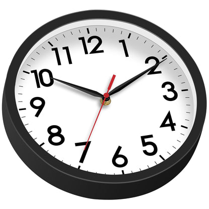 AKCISOT Silent 8 Inch Battery Operated Wall Clock