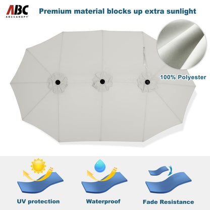ABCCANOPY 15FT Double Sided Pool Umbrella