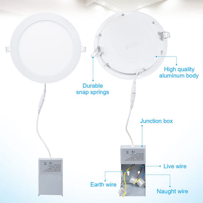 Esbaybulbs 7 Inch LED Recessed Ceiling Light 6 Pack
