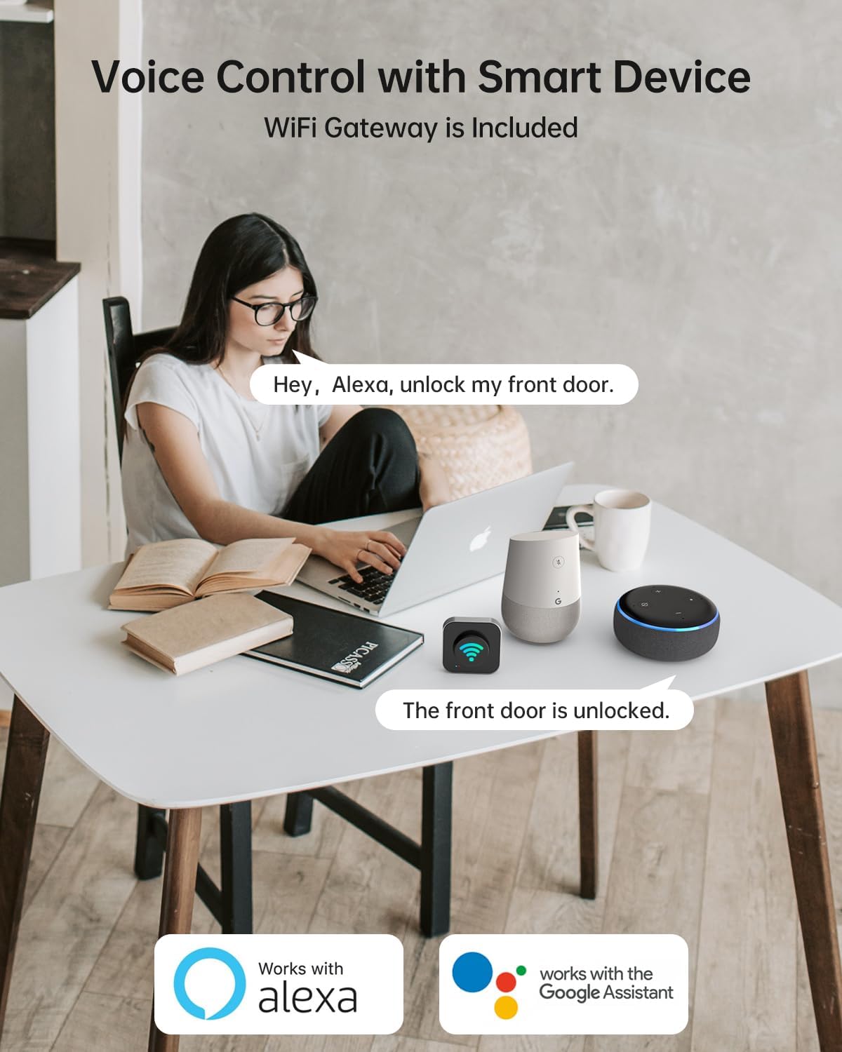 Keyless WiFi Smart Lock with Fingerprint & Keypad