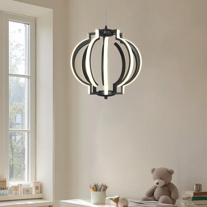 Bisect Black Modern Led Chandelier,Globe Dimmable Adjustable Round Hanging Lamp 4000K,Easy Install Suitable Pendant Light Fixturs for Dinning Room Bedroom Kitchen Island Corridor(10Light)