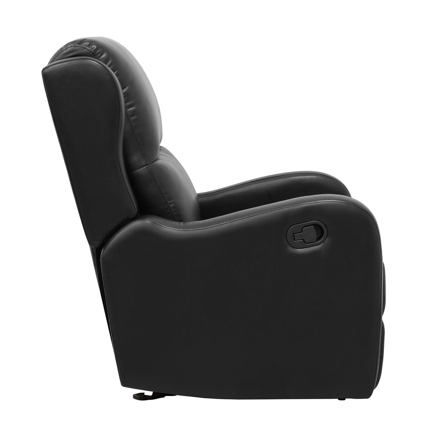 Lexicon Recliner Chair Living Room Reclining Sofa Chair, Home Theater Seating Modern Recliner, Manual Recliner Sofa Chair for Living Room/Office/Apartment, Glider Recliner, Black