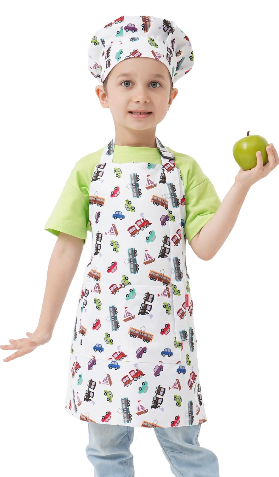 Kids Apron and Chef Hat Set for Cooking