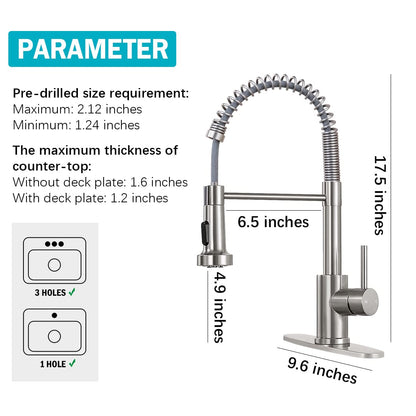 HGN Pull Down Kitchen Faucet with Sprayer