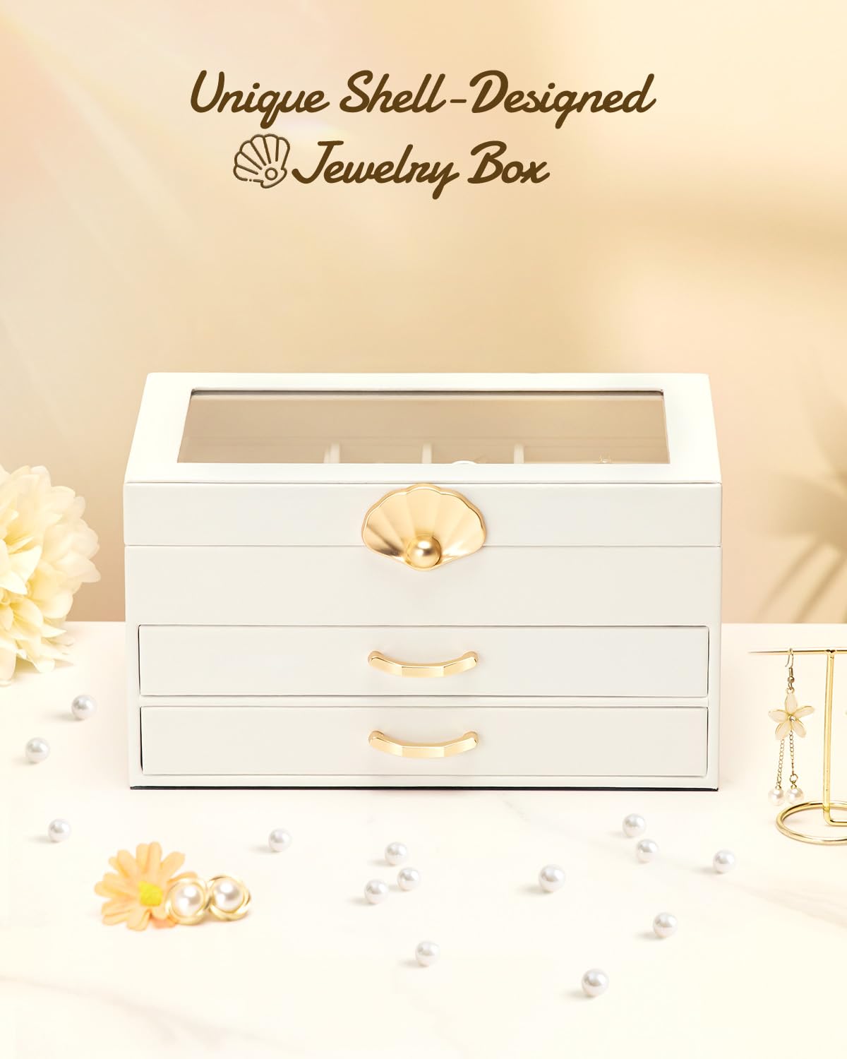 Enthralite 2-Drawer Jewelry Box Organizer for Women