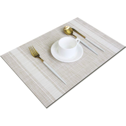 Bright Dream Placemats Kitchen Table Mats Set of 4 Washable Easy to Clean PVC Placemat (placemats Set of 4, White)