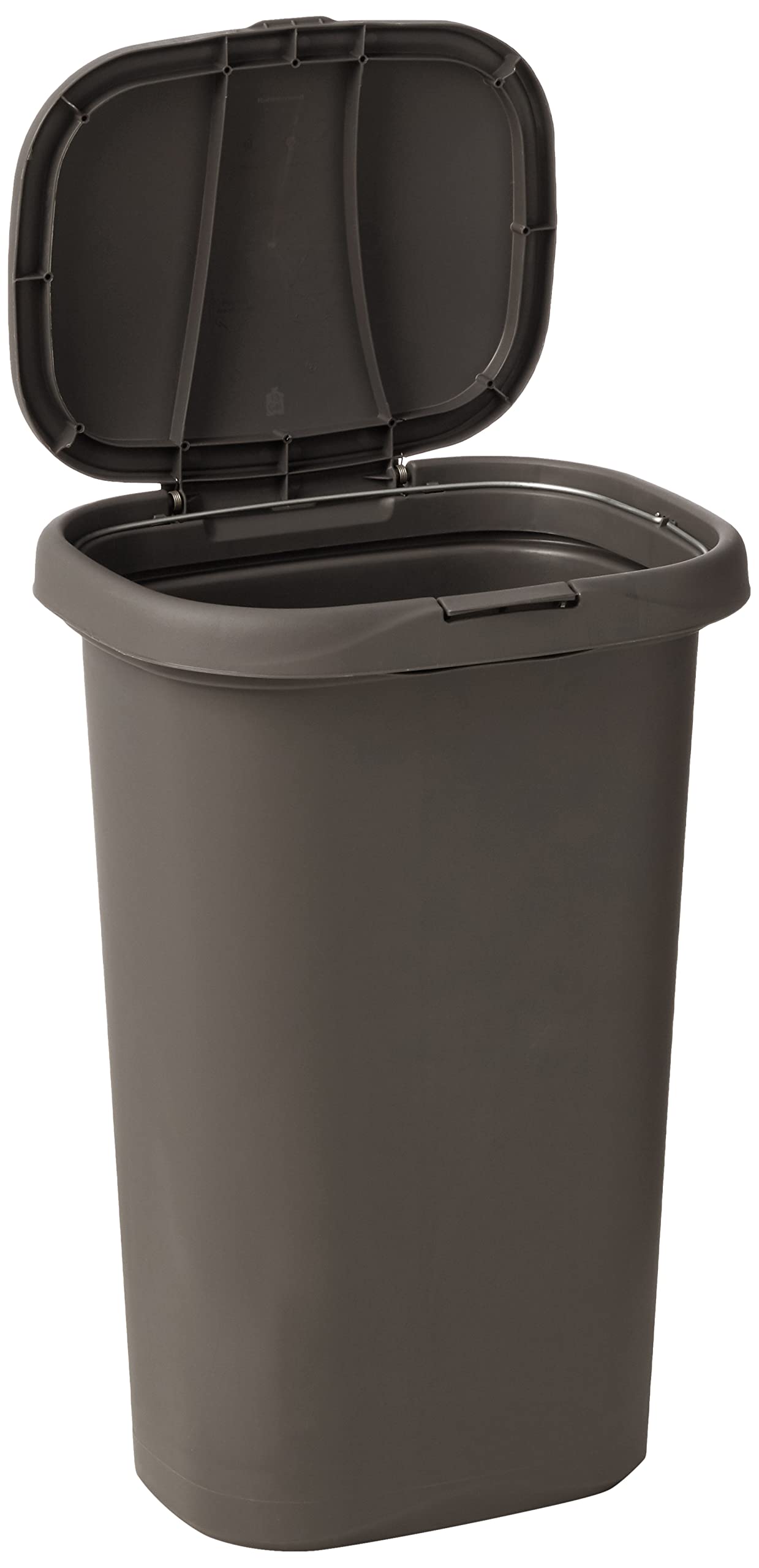 Rubbermaid 5L58 Spring Top Wastebasket, 49.2-liter, Gray