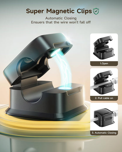 8 Pack Magnetic Cable Clips for Desk Organization