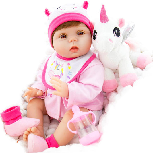 Milidool 22 Inch Reborn Baby Girl Doll Set