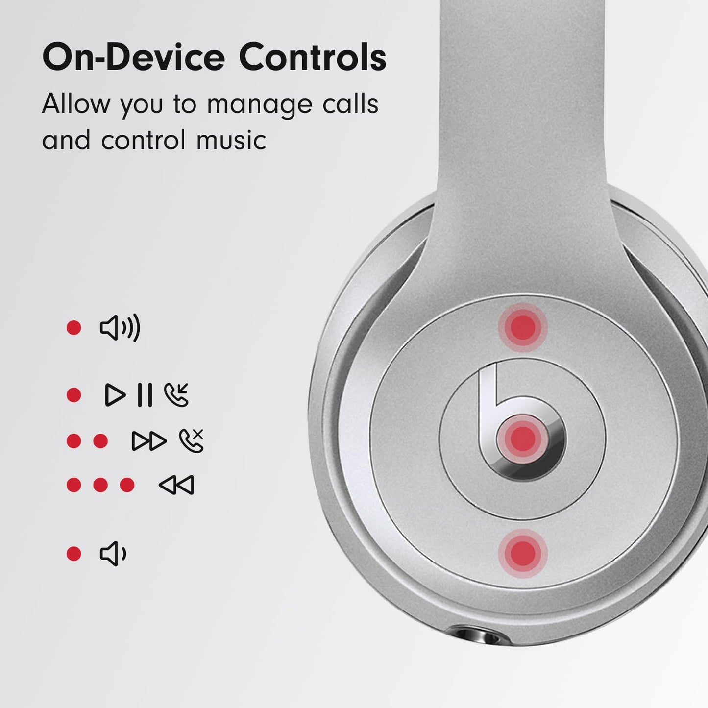 Beats Solo 3 Wireless Headphones - Silver(Latest Model)