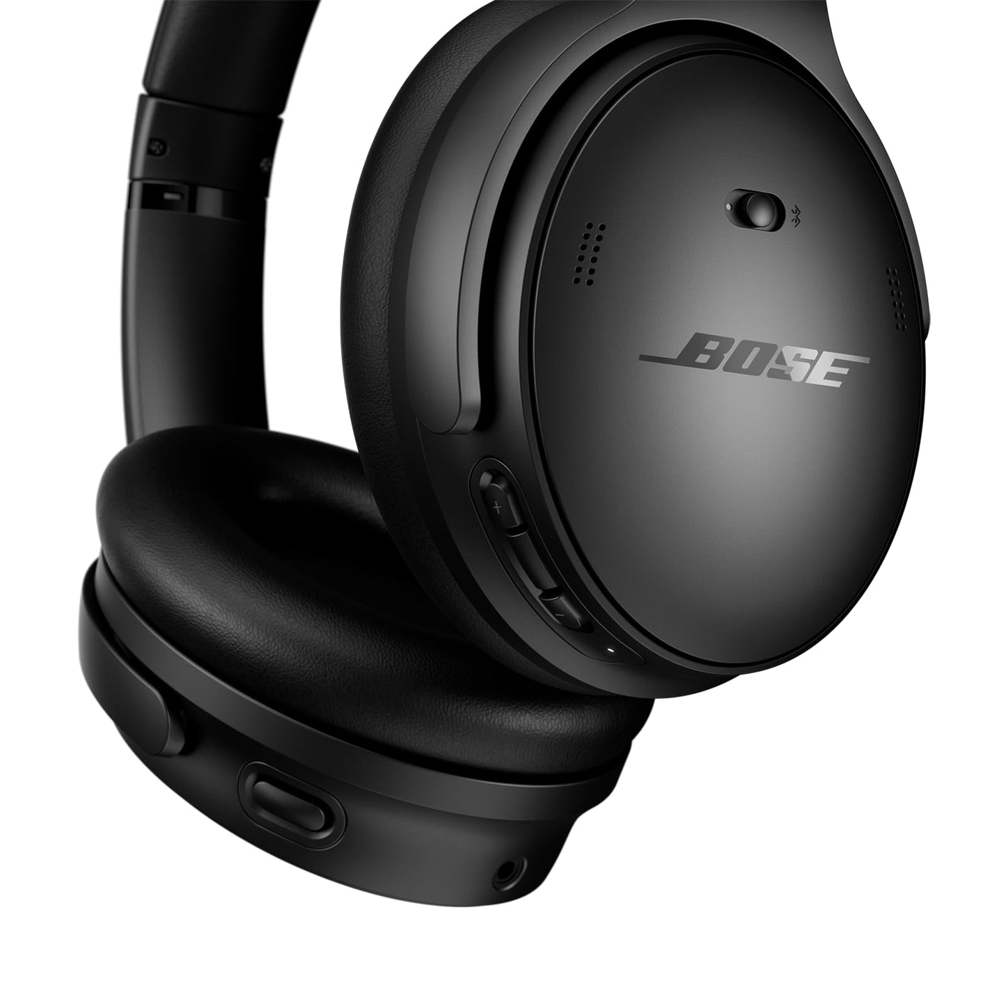 Bose QuietComfort Bluetooth Headphones, Wireless Headphones, Over Ear Noise Cancelling Headphones with Mic, Up To 24 Hours of Battery Life, Black