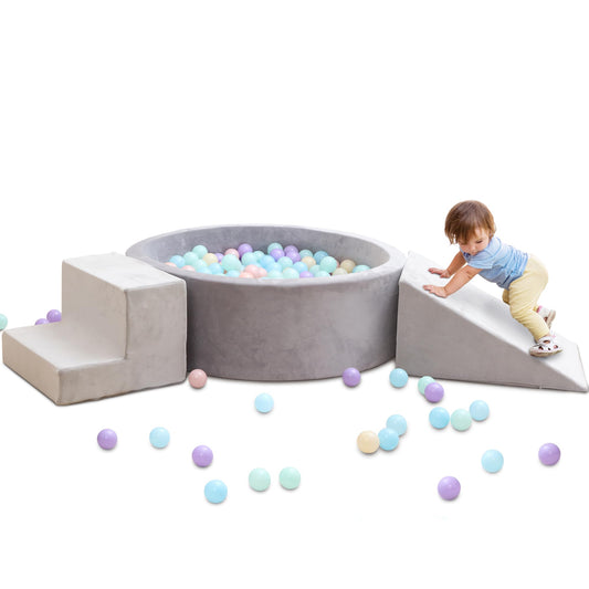 Foam Ball Pit with Climbing Blocks for Toddlers