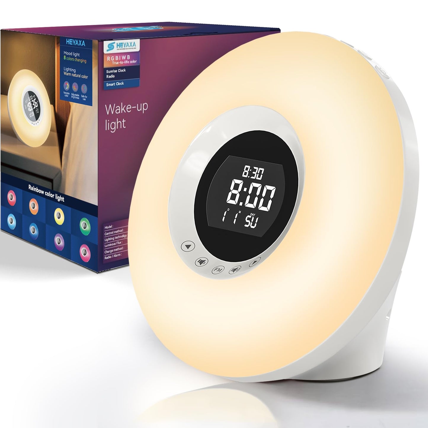 Sunrise Alarm Clock with Wake Light & Sounds