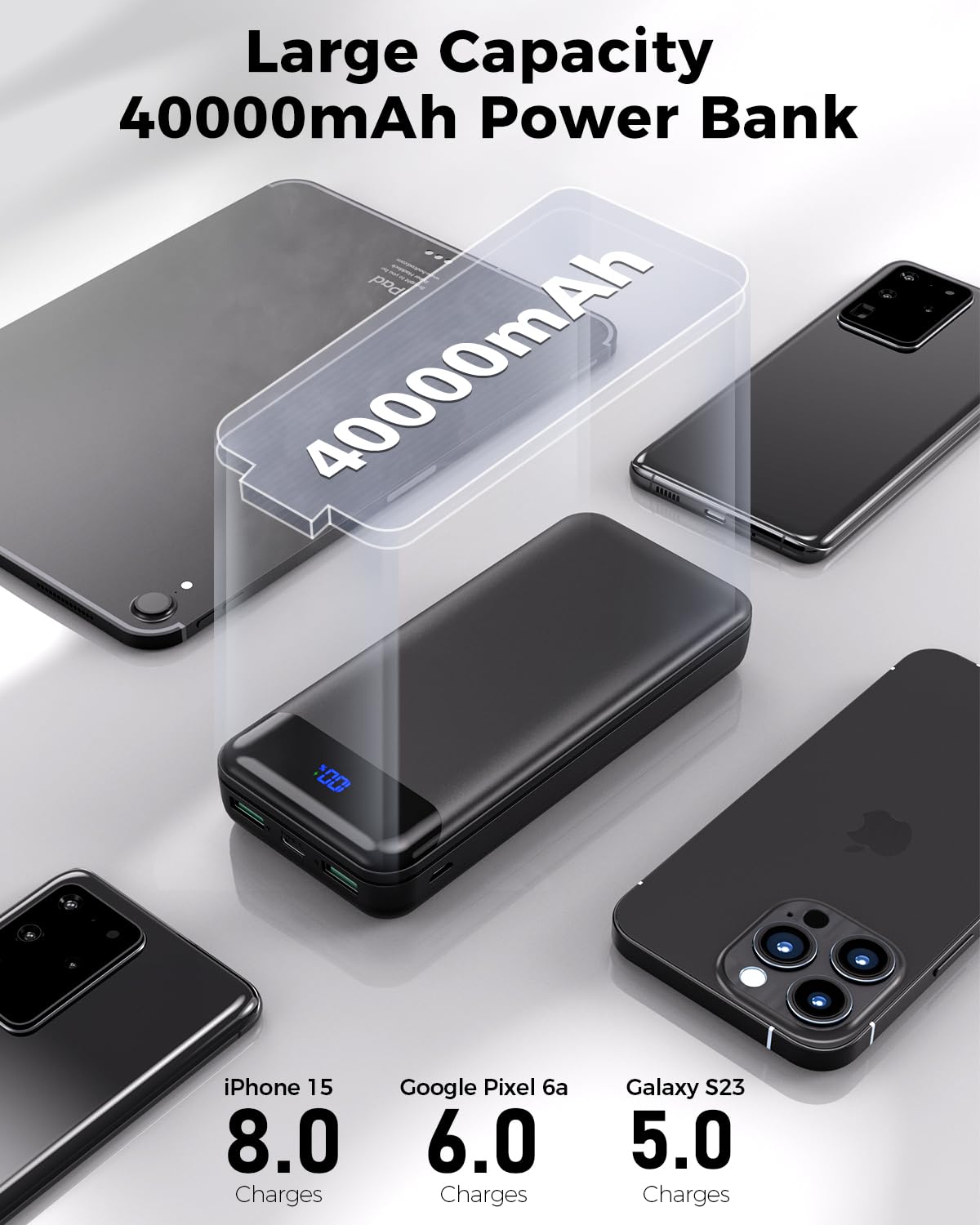 Enerwow 40000mAh PD Power Bank Fast Charger