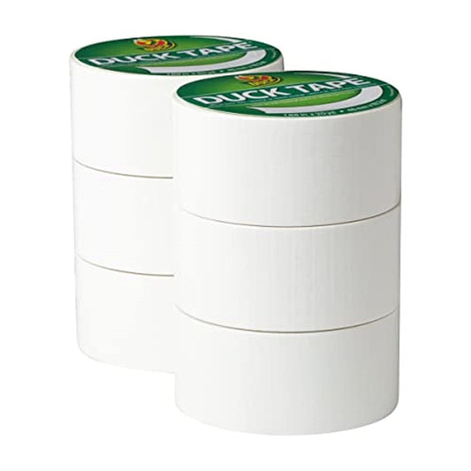 Duck Color Duct Tape, 6-Roll, White