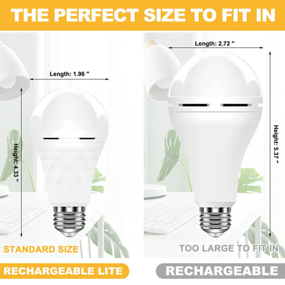 Rechargeable Emergency Light Bulbs 6-Pack LED