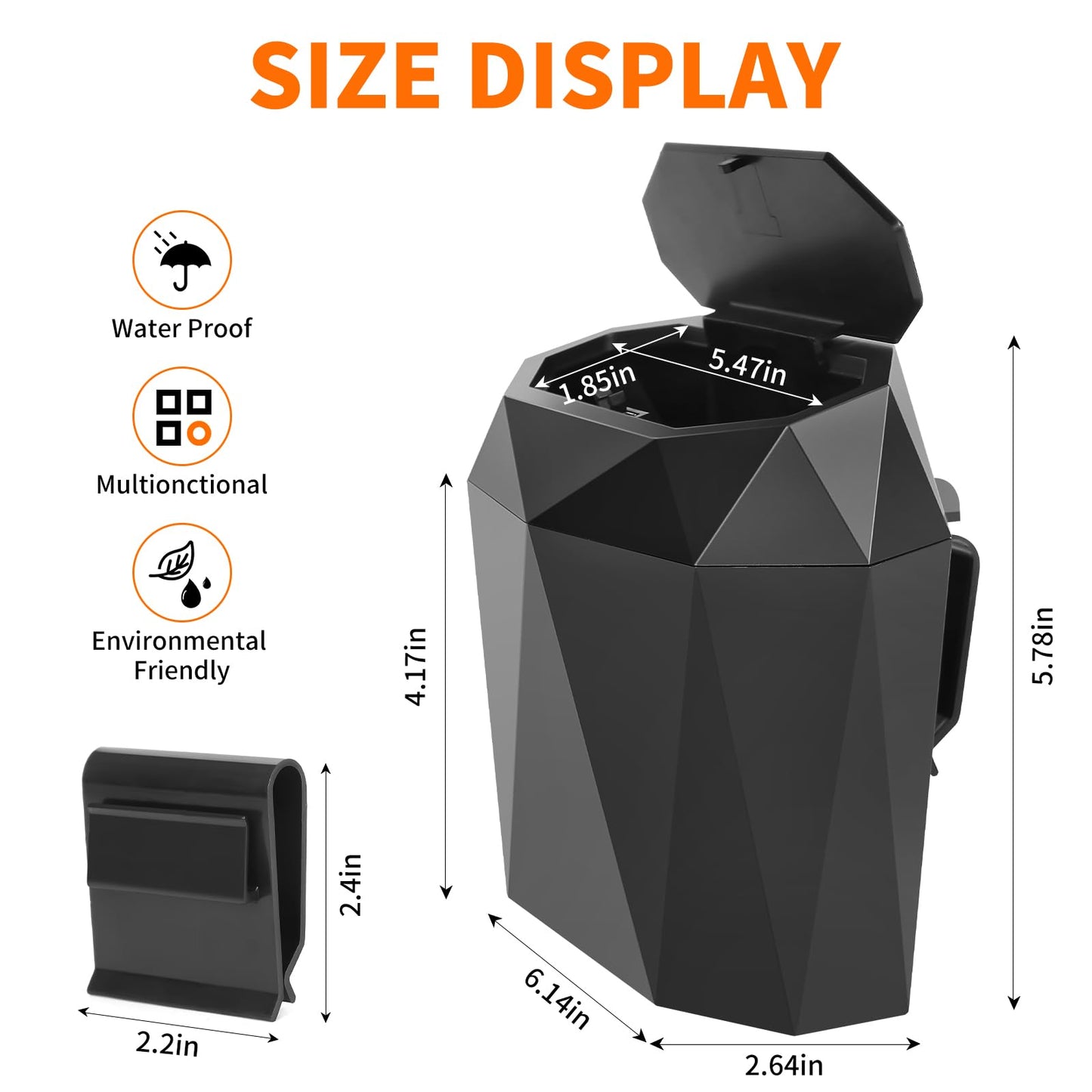 Mini Car Trash Can with 60 Bags