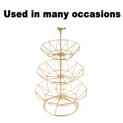 3 Tier Wrought Iron Fruit Serving Tray