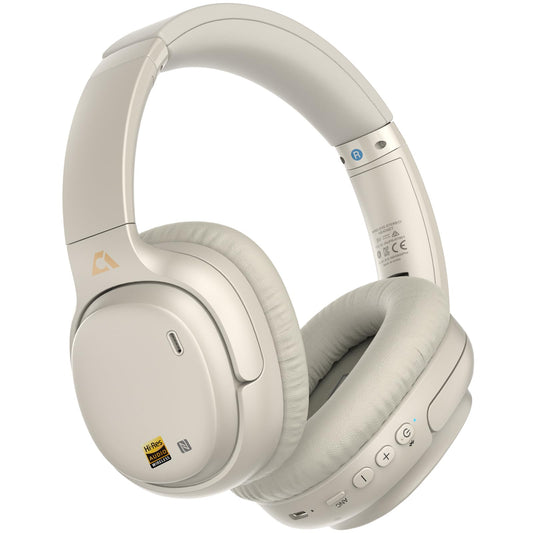 Ankbit E700 LDAC Wireless Headphones with Hybrid Active Noise Cancelling, Bluetooth 5.1 Headphones for Hi-Res Wireless Audio, aptX HD & Low Latency Over Ear Headphones, Clear Calls, 60H Playtime