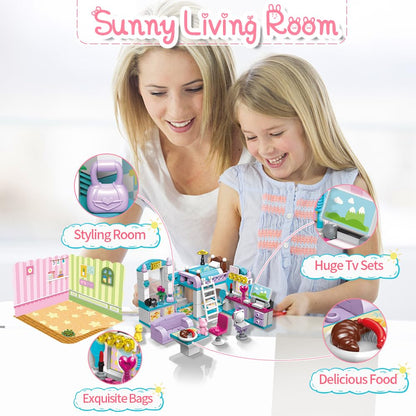 QMAN Dream Home Building Blocks Kit for Girls