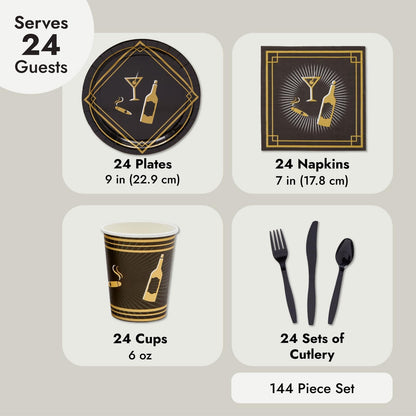1920s Murder Mystery Party Supplies for 24